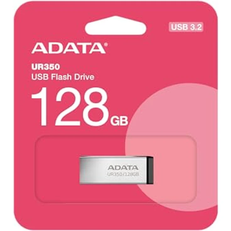 ADATA UR350, USB-Stick 128 GB, USB-A 3.2 Gen 1 (5 Gbit/s), metallisches Design, kappenlos, wasser- und stoßfest – Bild 4
