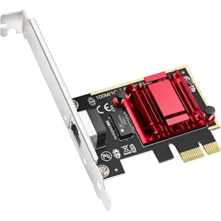 Cudy PE25 2.5Gbit/s PCI Express Netzwerkadapter, 2.5GBase-T PCIe Karte, Wake-on-LAN, Windows 10/8 / 8.1/7, Windows Server, Linux