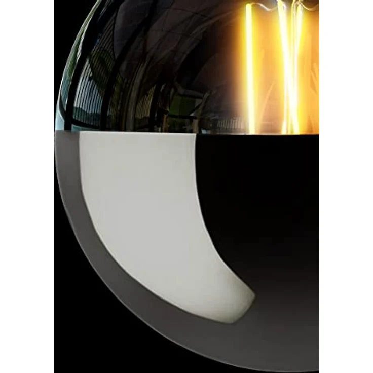 SSC-LUXon NAMBI Deckenleuchte Schwarz mit E27 LED Globe XL Birne - Warmweiß, Aufbaulampe ohne Schirm – Bild 3