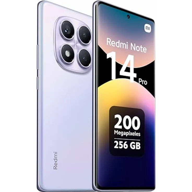 Xiaomi Redmi Note 14 Pro 4G Smart Phone 8GB+256GB 6.67-Inch Rhythm Eye Protection Fingerprint Unlock 50 Million Pixels Dual Card Dual Standby NFC Function, 45W Wired Fast Charging, Aurora Purple – Bild 2