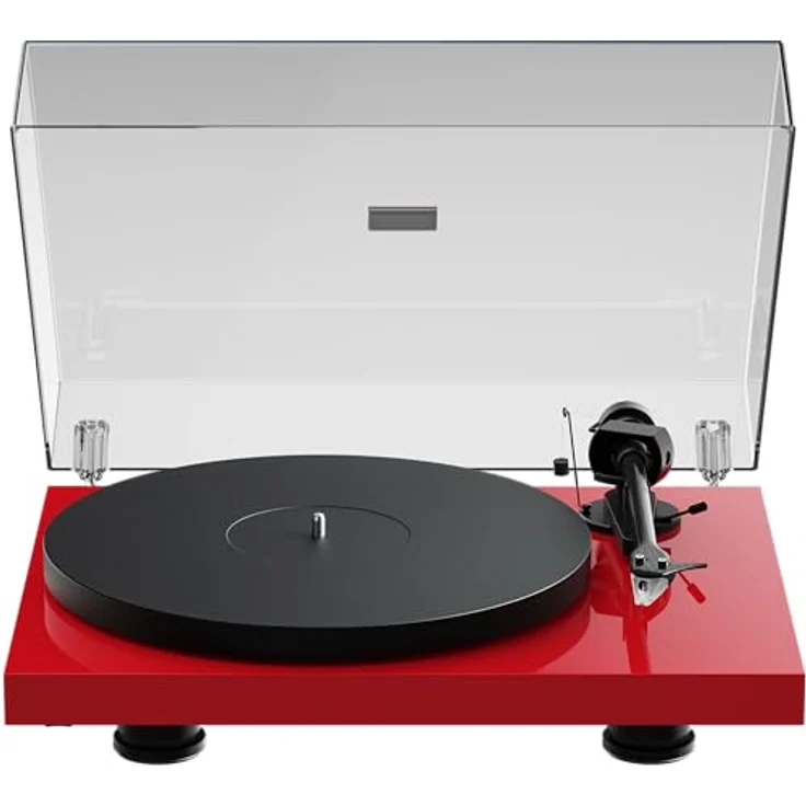 Pro-Ject Debut EVO 2 Plattenspieler, Rot, Riemenantrieb, 33/45 U/min, 8,6" Carbon-Tonarm, höhenverstellbare Füße – Bild 2