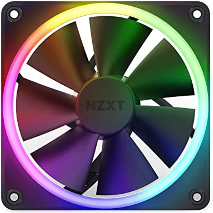 Nzxt F120 RGB Fans - RF-R12SF-B1 - Erweiterte Anpassung der RGB-Beleuchtung – Flüsterleise Kühlung – Single (RGB-Lüfter und Controller ERFORDERLICH & Nicht ENTHALTEN) -120mm-Lüfter – Schwarz - Preisvergleich – Bild 2
