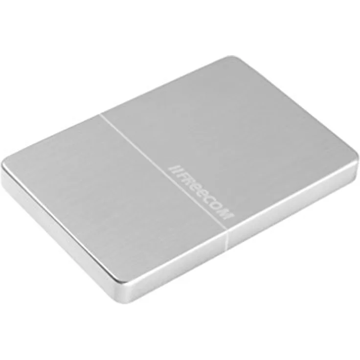 Freecom mHDD Mobile Drive, externe Festplatte mit USB 3.0, bis zu 5 GBit-s Übertragungsgeschwindigkeit, metall, Silber, 56368