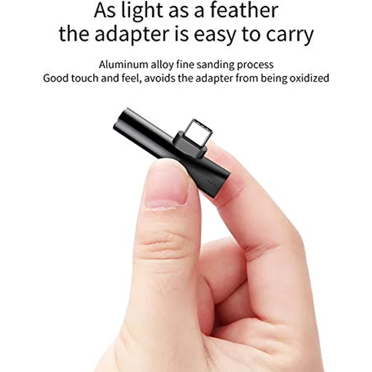 BASEUS 2in1 USB Typ C Adapter Ladegerät 3,5 mm AUX Klinke Kopfhörer – Bild 5