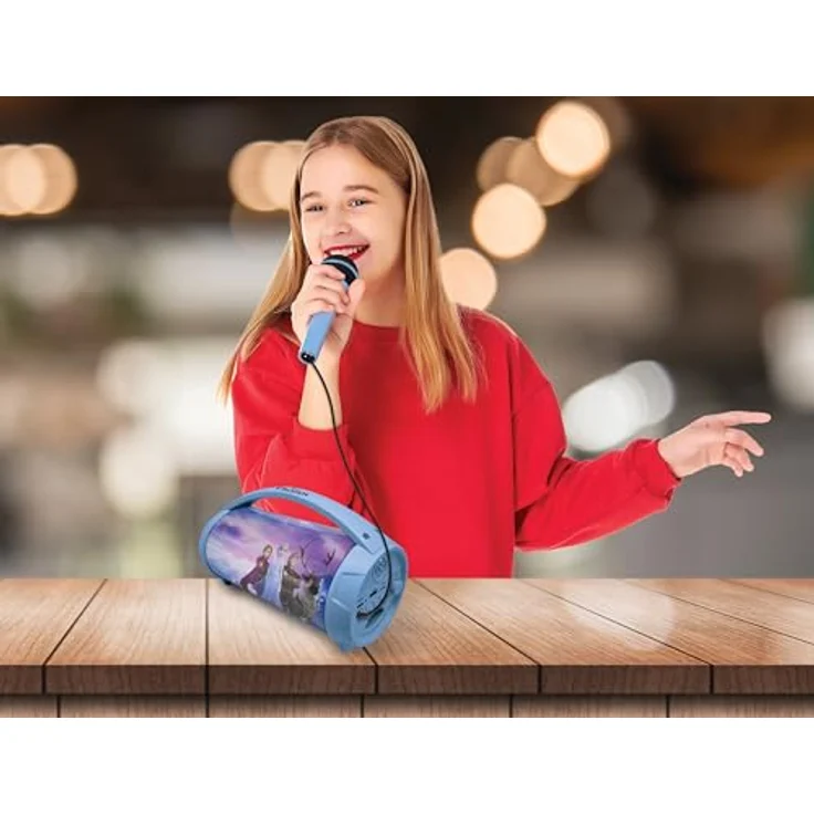 Lexibook Beleuchteter kabelloser Bluetooth-Lautsprecher mit Mikrofon Frozen, mehrfarbige Lichteffekte, 1200-mAh-Akku – Bild 7