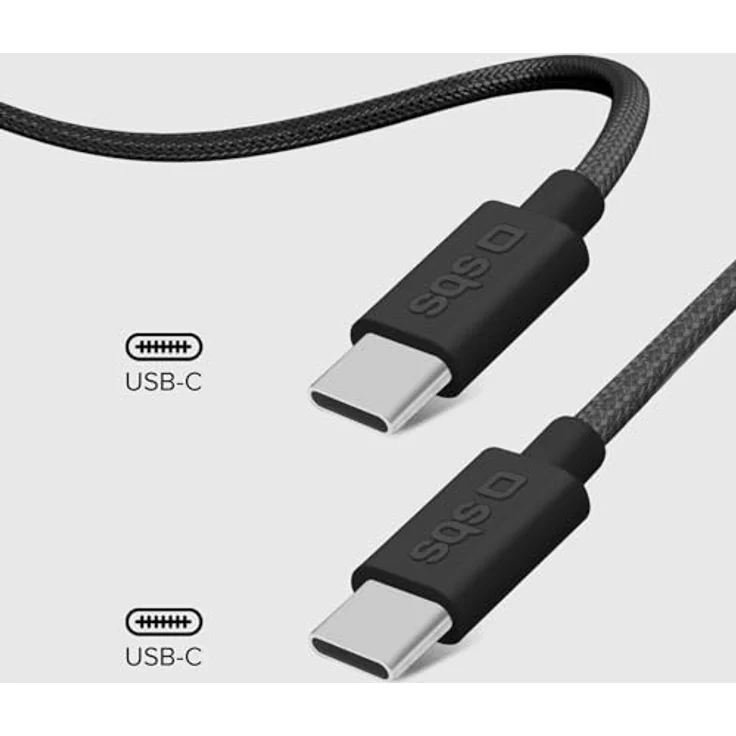 SBS TECABLETISSUETCC32K USB Kabel USB 3.2 Gen 2, 1,5 m, 100 W Leistung, USB-C, Schwarz – Bild 3