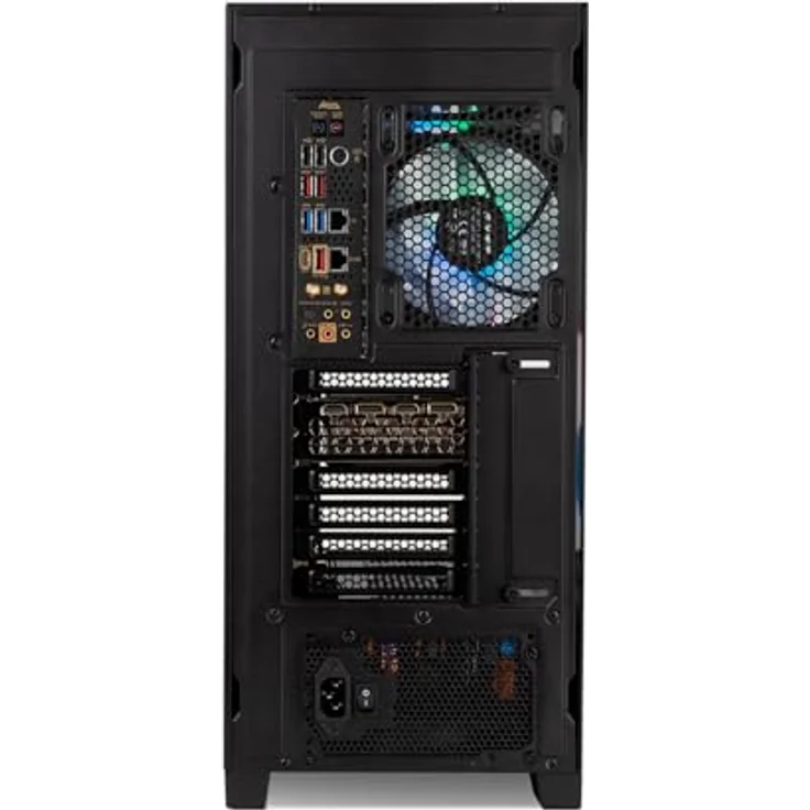 NOX Hummer ETHER, Miditower Gaming PC-Gehäuse mit gehärtetem Glas und USB-C, Schwarz – Bild 4