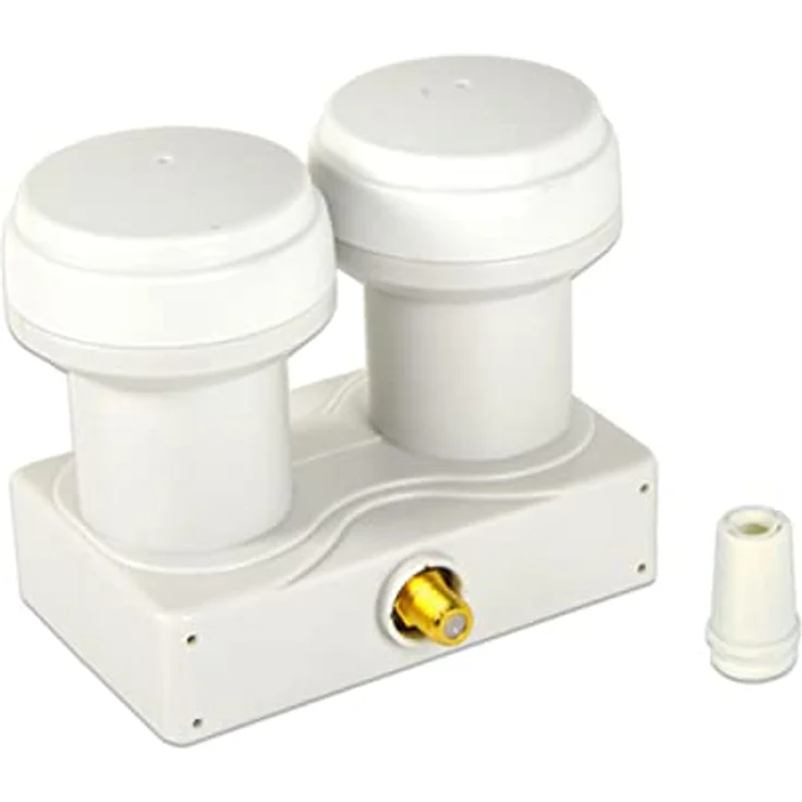 PremiumX Satelliten-Komplettanlage PXS80, 80 cm Satellitenschüssel mit Monoblock LNB für Astra und Hotbird, hellgrau, inklusive 2x F-Stecker und Montagezubehör – Bild 5