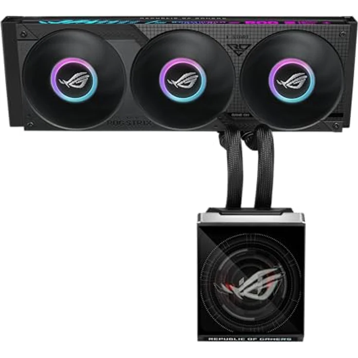 ASUS ROG Strix SLC IV 360 ARGB LCD All-in-One Flüssig-CPU-Wasserkühlung, Hochleistungs-Pumpe mit Mikrokanal-Kupferplatte und 5,08 Zoll IPS-Display – Bild 4