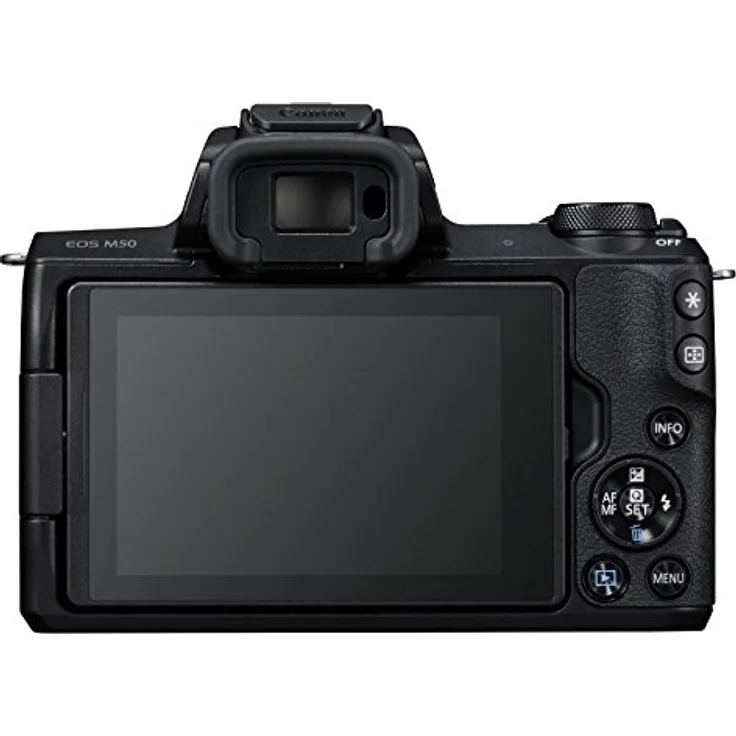 Canon EOS M50 spiegellose Systemkamera (24,1 MP, dreh- und schwenkbares 7,5 cm (3 Zoll) Touchscreen LCD-Display, APS-C CMOS-Sensor, Digic 8, 4K Video, OLED EVF, WLAN, Bluetooth) Gehäuse, schwarz – Bild 2