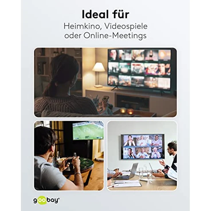 goobay 58486 HDMI Switch 2 in 1 Out / 4K bei 60Hz (2160p) HDMI Verteiler/HDMI 2.0 Umschaltbox für PS4, PS5, Laptops oder Monitore – Bild 4