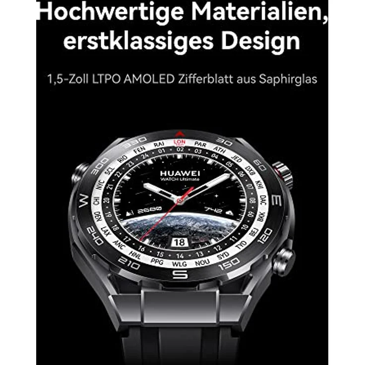 HUAWEI Watch Ultimate Smartwatch,1,5-Zoll LTPO AMOLED Display, Saphir-Zifferblatt, 100 m Tauchtechnik, Völlig Neuer Expeditionsmodus, 24/7 Gesundheitsmanagement, Schwarz, Deutsche Version – Bild 3