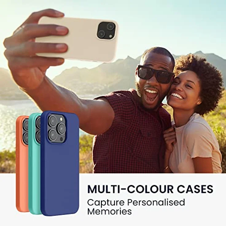 kwmobile Handyhülle für iPhone 14, Silikon Case in Creme, kabelloses Laden, anti-rutsch, stoßfest – Bild 3