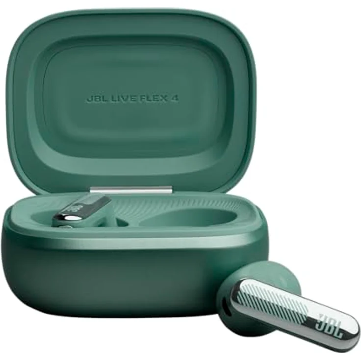 JBL Live Flex 4, Kabellose Noise-Cancelling-Ohrhörer mit Hi-Res Audio, Smart Charging Case, 50 Std. Akkulaufzeit, IP54 wasserdicht, Grün – Bild 5