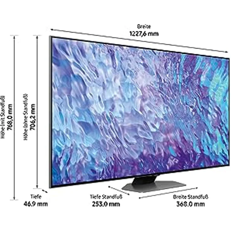 Samsung QLED 4K Q80C 55 Zoll Fernseher (GQ55Q80CATXZG, Deutsches Modell), Smart-TV, Direct Full Array, Neural Quantum Prozessor 4K, Real Depth Enhancer [2023] – Bild 3