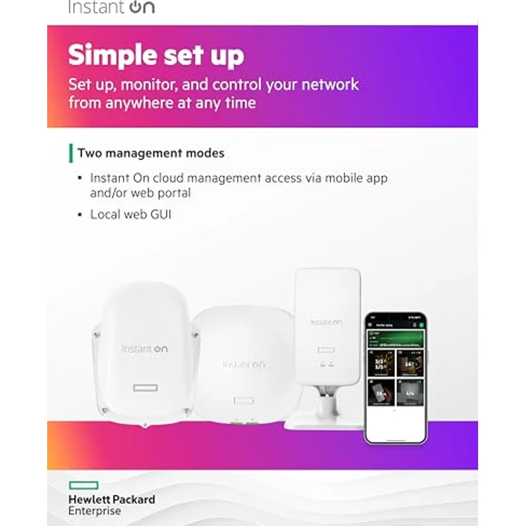 Aruba HPE Networking Instant On AP12, Indoor Access Point mit 3x3 WiFi 5, 1600 Mbps, Power Source Not Included, RW Rest-of-World Model (R2X01A) – Bild 4