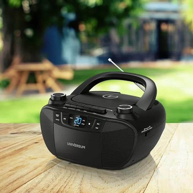 UNIVERSUM* BB 200, tragbarer CD-Player mit AM/FM Radio, Kassettenspieler und Kopfhöreranschluss, leicht bedienbar – Bild 8