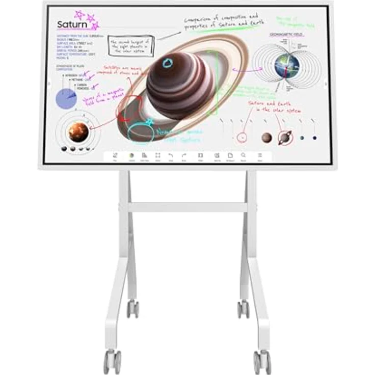 Neomounts MOVE Go Flip FL50-515WH1, Rollwagen für Samsung Flip 55-65" mit drehbarer Schnittstelle, weiß, bis 50 kg – Bild 4