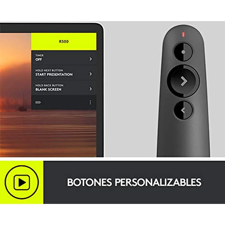 Logitech R500s Presenter mit Laser Klasse 1 für Bluetooth und USB – Universell kompatibel, 20 Meter Reichweite, konfigurierbar, intelligente Batterienutzung mit 12 Monaten Laufzeit – Dunkelgrau – Bild 5