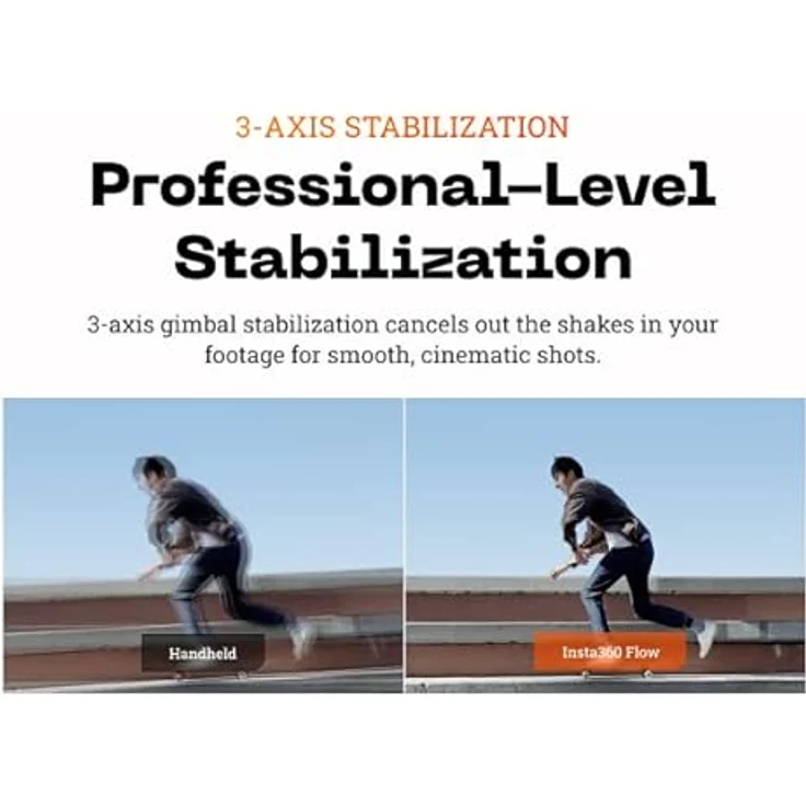 Insta360 Flow Creator Kit, KI-Tracking Gimbal für Smartphones mit 3-Achsen-Stabilisierung, grau – Bild 5
