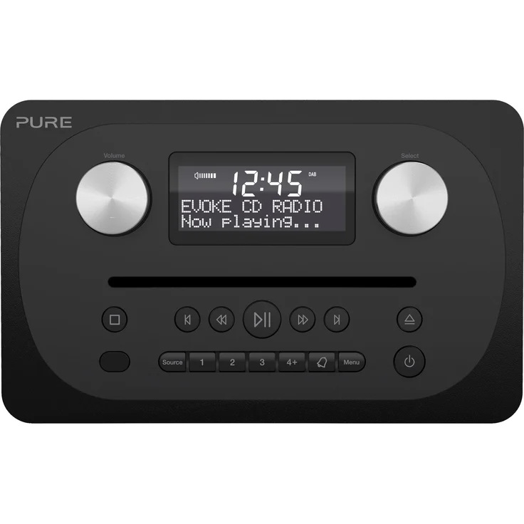 Pure Evoke C-D4 All-in-One-Musikanlage (CD, DAB-DAB+, Digitalradio, UKW-Radio, Internetradio, Bluetooth, Weckfunktionen und Sleep-Timer, 20 Senderspeicherplätze, AUX), Siena Schwarz – Bild 4