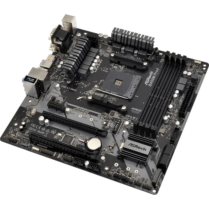Asrock B450M Pro4 - micro ATX, AMD B450, Sockel AM4, Dual-channel DDR4 (90-MXB8F0-A0UAYZ) – Bild 5