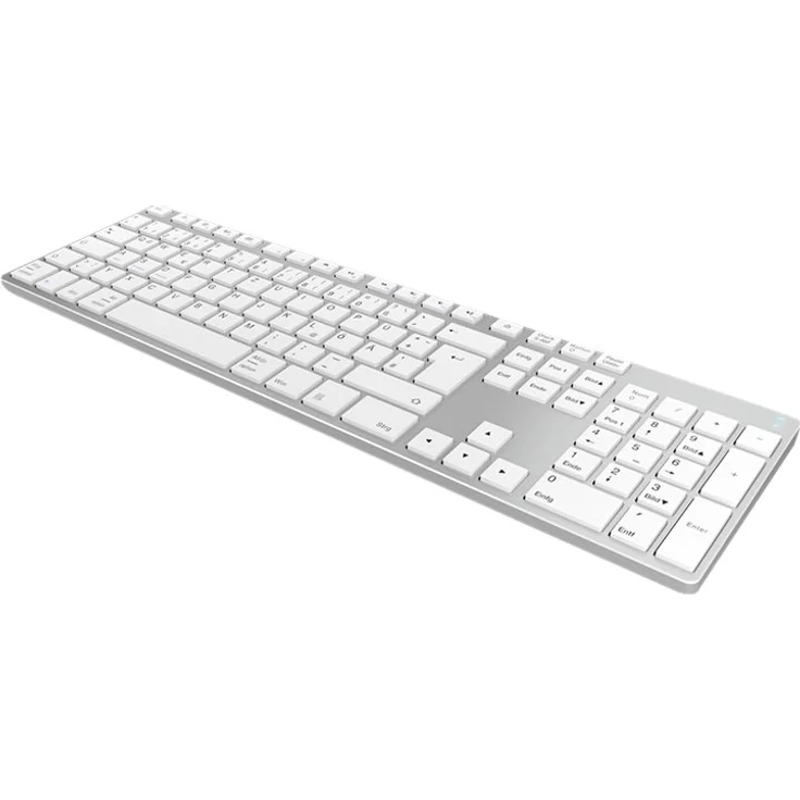 RaidSonic KeySonic KSK-8022BT - Tastatur - kabellos - Bluetooth 3.0 - QWERTZ - Deutsch - Silber (60395) – Bild 3