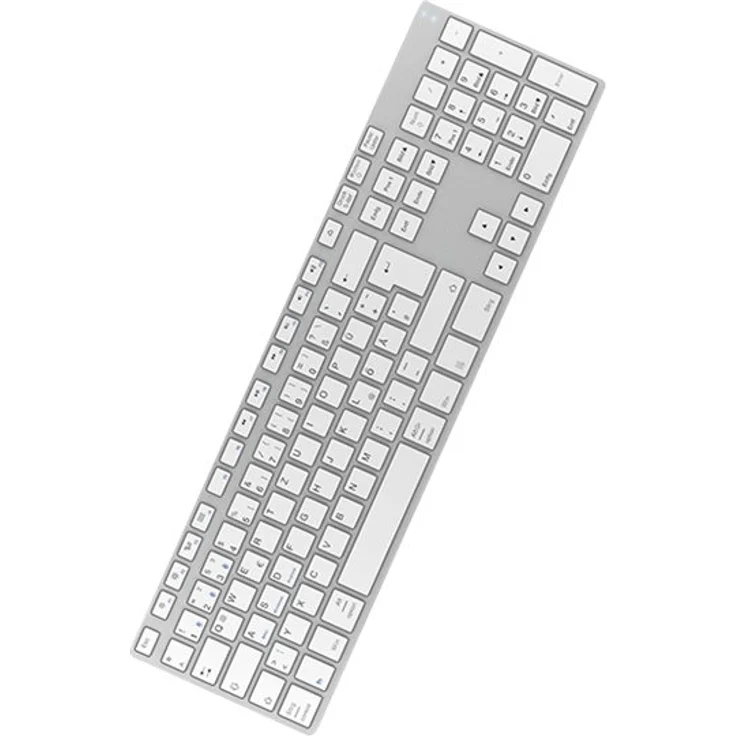 RaidSonic KeySonic KSK-8022BT - Tastatur - kabellos - Bluetooth 3.0 - QWERTZ - Deutsch - Silber (60395) – Bild 2