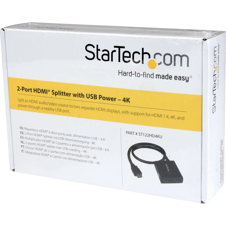 StarTech.com 2 Port HDMI 4k Video Splitter, 1x2 HDMI Verteiler, 4k 30 Hz, 2-fach Ultra HD 1080p HDMI Switch – Bild 5