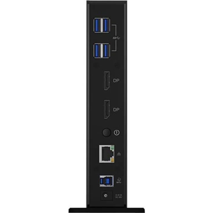 ICY BOX IB-DK2242AC DockingStation mit Type-C & Type-A Kabel, 2x DisplayPort (4K Ultra HD), 6x USB 3.0, Audio In-Out, Gigabit-LAN, schwarz – Bild 3