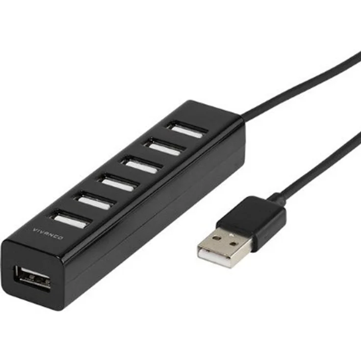 Vivanco USB 2.0 (7-port aktiv, inkl. Netzteil) schwarz – Bild 3