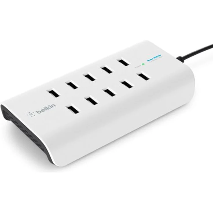 Belkin Rockstar 10-Port USB-A-Ladegerät (10 x 2,4 A schnelles Aufladen) weiß – Bild 2