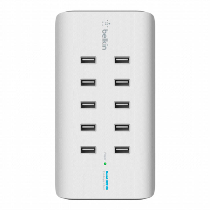 Belkin Rockstar 10-Port USB-A-Ladegerät (10 x 2,4 A schnelles Aufladen) weiß – Bild 3