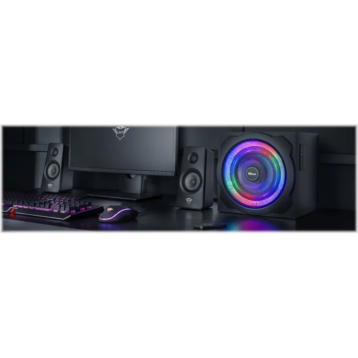 Trust GXT 629 Tytan 2.1 Lautsprecher Set (120W, mit Subwoofer und RGB LED-Beleuchtung, RGB-Farben) schwarz – Bild 6