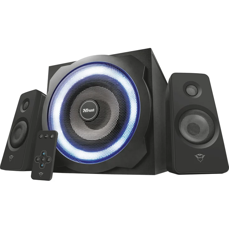 Trust GXT 629 Tytan 2.1 Lautsprecher Set (120W, mit Subwoofer und RGB LED-Beleuchtung, RGB-Farben) schwarz – Bild 5