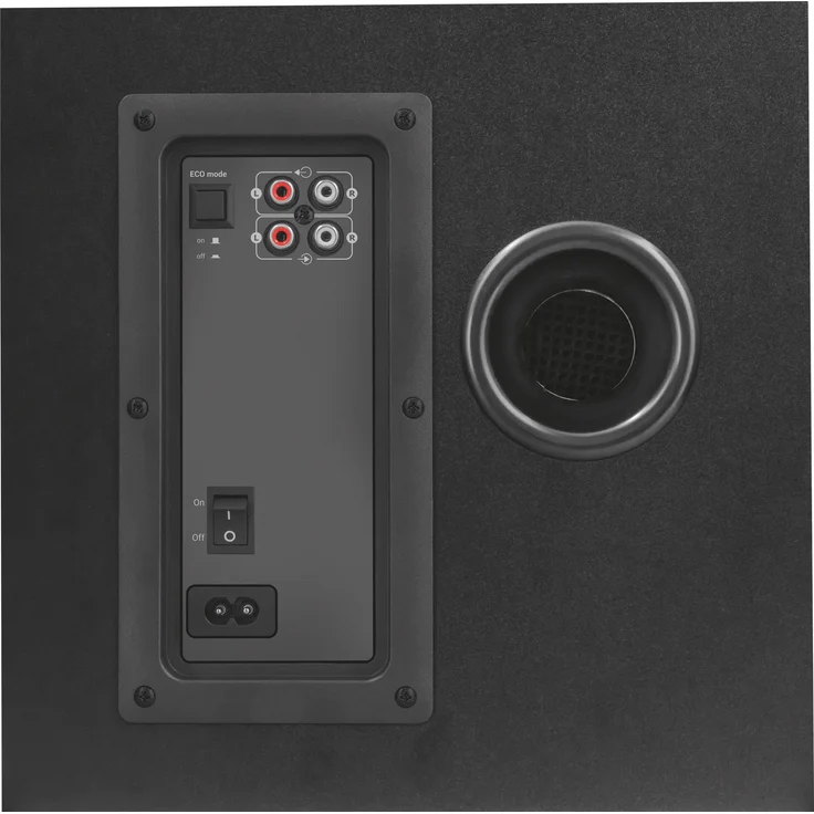 Trust GXT 629 Tytan 2.1 Lautsprecher Set (120W, mit Subwoofer und RGB LED-Beleuchtung, RGB-Farben) schwarz – Bild 4