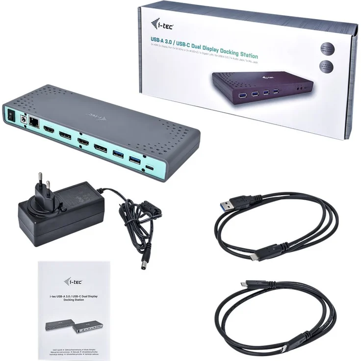i-tec USB-C/A 4K Dual Display Docking Station HDMI/DP/6xUSB/Audio – Bild 3