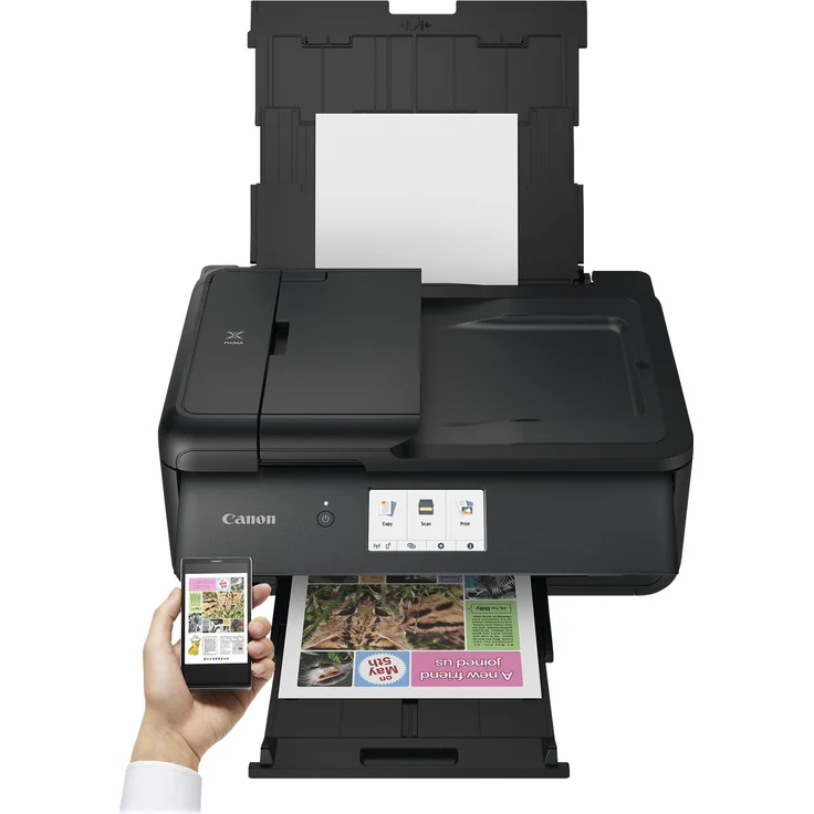 Canon PIXMA TS9550 (3-in-1) Multifunktionsdrucker - (Tintenstrahl) Farbe, Druckgeschwindigkeit: 15 s/w, 15 Farbe, Auflösung: 4800 x 1200, LAN, USB, WLAN, AirPrint, Wi-Fi Direct, Cloud Print (2988C006) – Bild 5