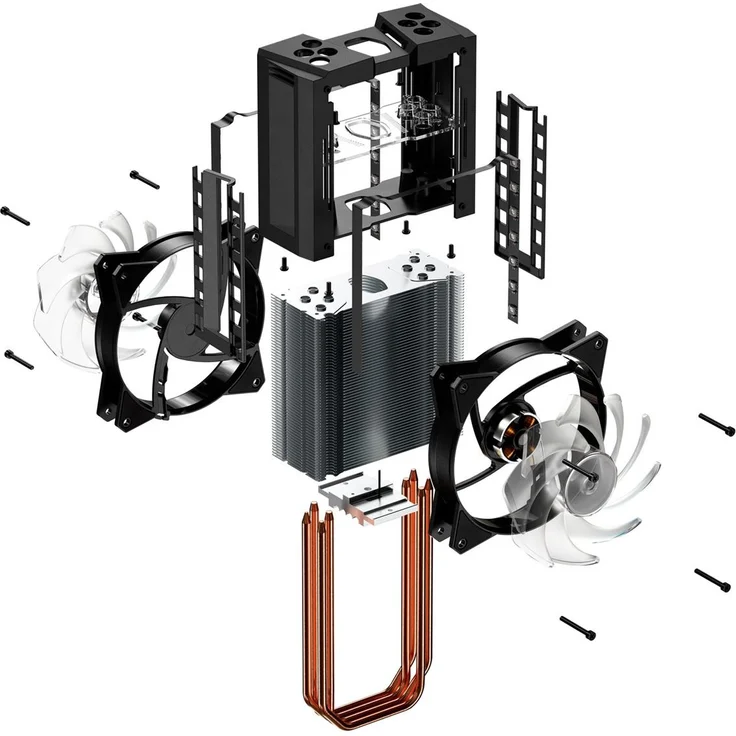 Cooler Master MasterAir MA410M - Prozessorkühler - (LGA1156 Socket, Socket AM2, Socket AM2+, LGA1366 Socket, Socket AM3, LGA1155 Socket, Socket AM3+, LGA2011 Socket, Socket FM1, Socket FM2, LGA1150 Socket, Socket FM2+, LGA2011-3 Socket, LGA1151 Socket, So - Preisvergleich – Bild 5