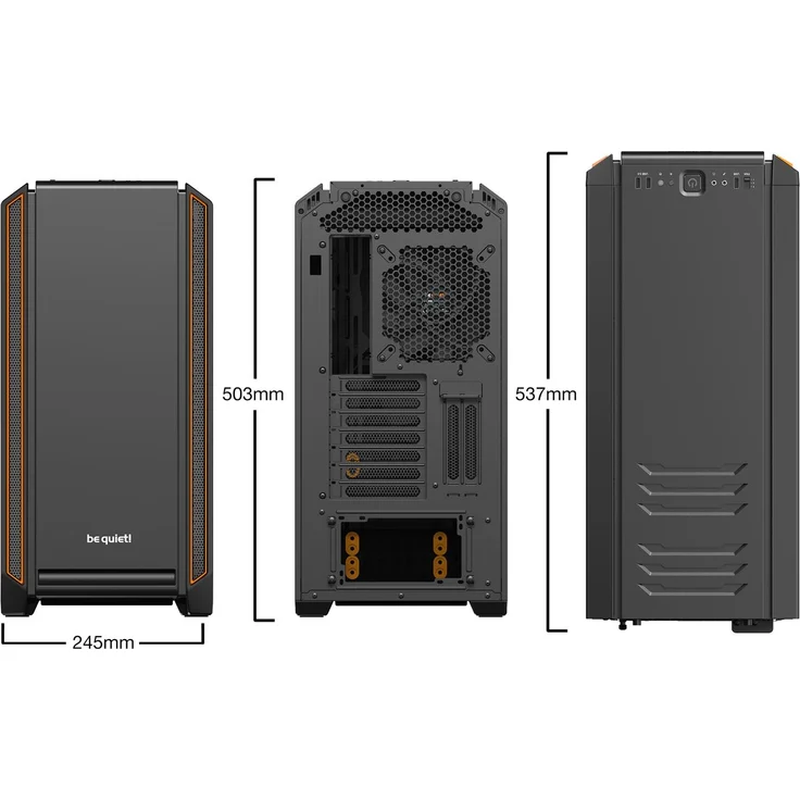 be quiet! SILENT BASE 601 Window Orange, Midi Tower, mit Seitenfenster, ohne Netzteil (BGW25) – Bild 5