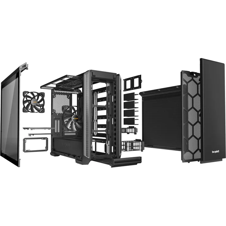 be quiet! SILENT BASE 601 Window Silver Tower-Gehäuse, schwarz/silber (BGW25) – Bild 4