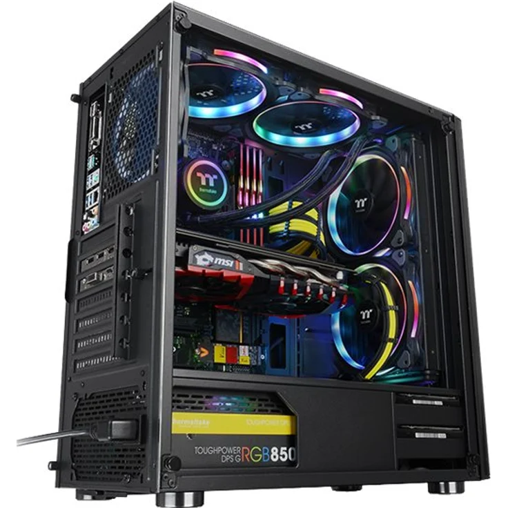 Thermaltake V200 Tempered Glass RGB Edition, Gaming PC Gehäuse Schwarz – Bild 11