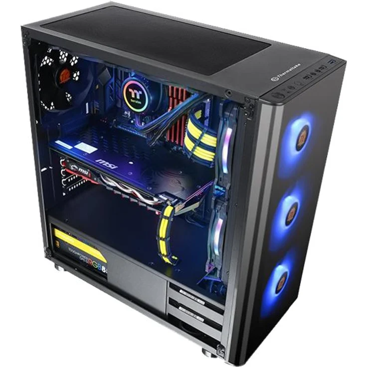 Thermaltake V200 Tempered Glass RGB Edition, Gaming PC Gehäuse Schwarz – Bild 9