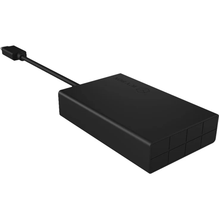 ICY BOX IB-CR401-C3 USB 3.0 Type-C Kartenleser für CF, SD und microSD Speicherkarten, SD 4.0-UHS-II, Aluminium, integriertes Kabel, schwarz – Bild 4