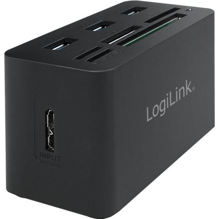 LogiLink CR0042 USB 3.0 Hub mit All-in-One Card Reader (Micro SD - SD - MS - M2 - CF) Schwarz – Bild 5