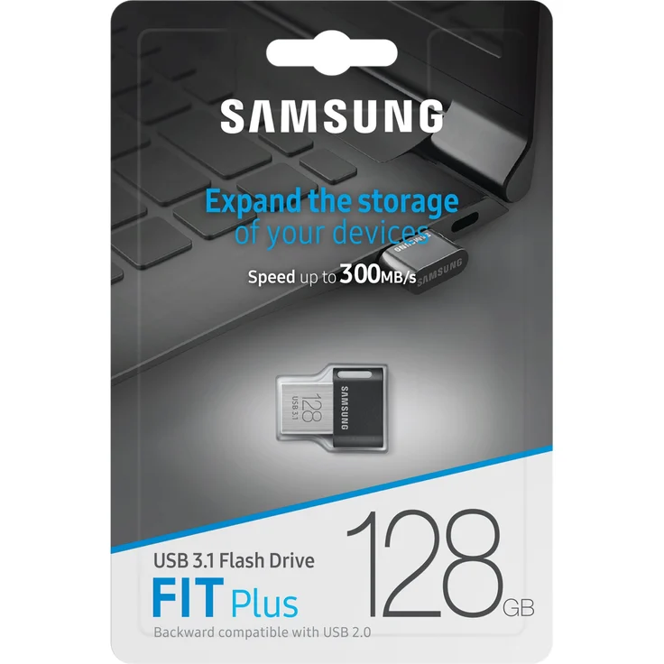 Samsung MUF-128AB-EU FIT Plus 128 GB Typ-A USB 3.1 Flash Drive Schwarz-Weiß – Bild 6
