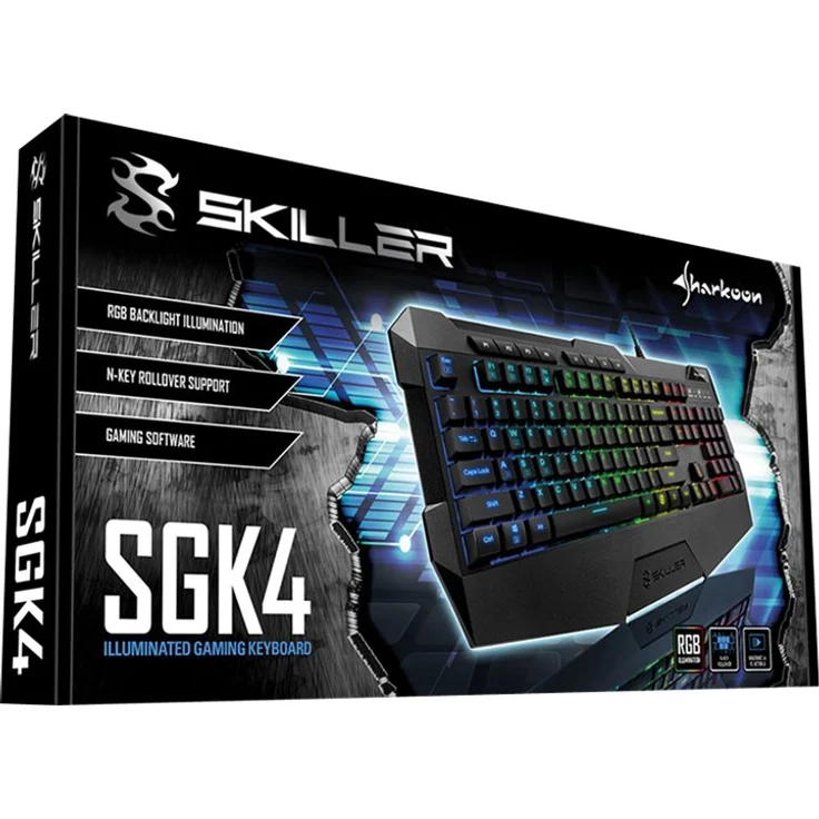 Sharkoon Skiller SGK4 - Tastatur - Hintergrundbeleuchtung - USB - Deutsch QWERTZ (4044951020454) – Bild 4
