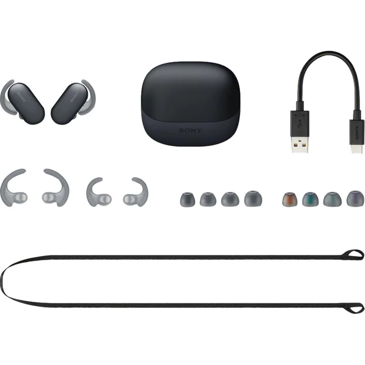 Sony WF-SP900 In-Ear Kopfhörer, mit Bluetooth, Mikrofon, geeignet für Sport, schwarz – Bild 7