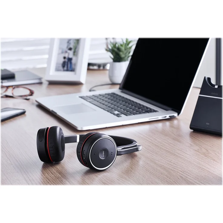 Jabra Evolve 75 UC Professionelles VoIP-Softphone Bluetooth Stereo Headset für PC-Laptop-Smartphone und Tablet – Bild 2