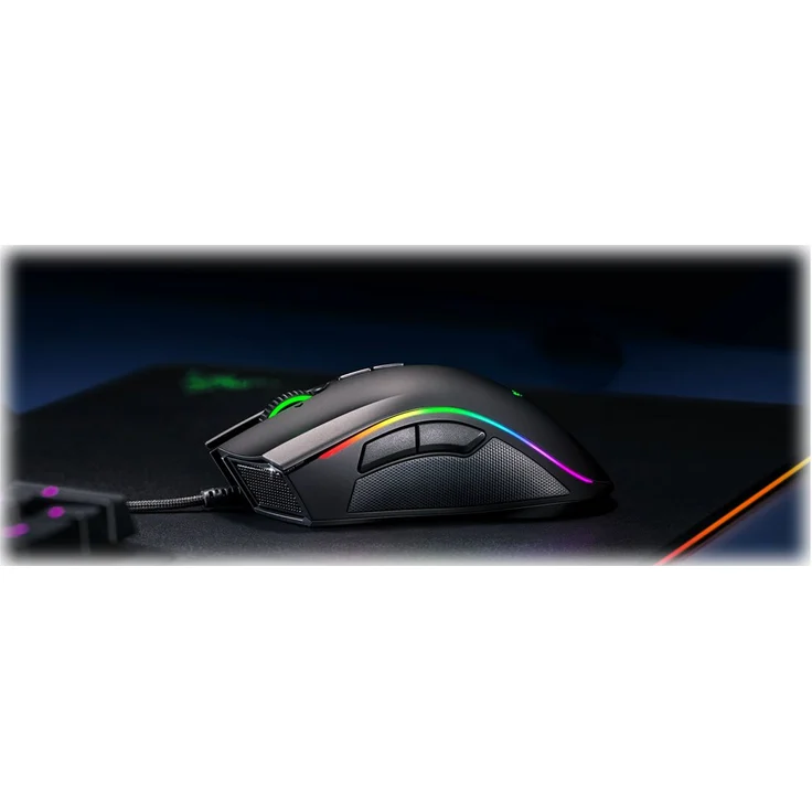 Razer Mamba Elite Gaming Maus (mit 9 programmierbaren mechanischen Tasten, Optischer Sensor mit echten 16.000 DPI und RGB Chroma Beleuchtung) – Bild 3